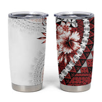 Bula Fiji Tumbler Cup White Kaivity Masi Tapa LT7 White - Polynesian Pride