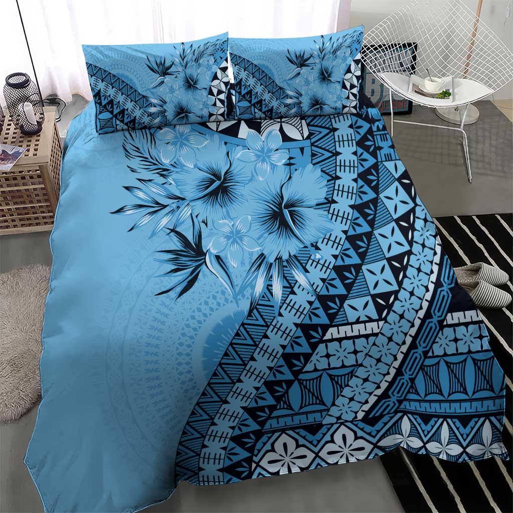 Bula Fiji Bedding Set Turquoise Kaivity Masi Tapa