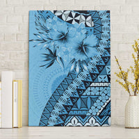 Bula Fiji Canvas Wall Art Turquoise Kaivity Masi Tapa