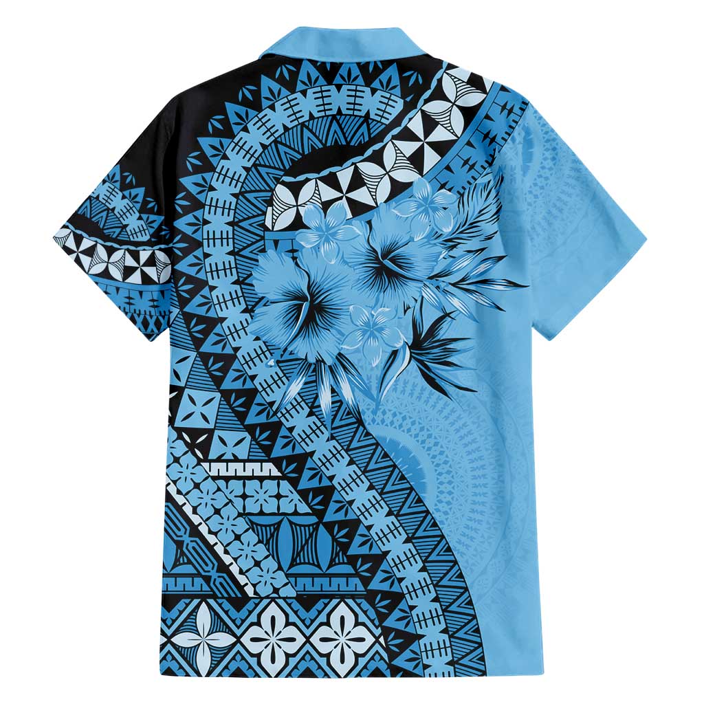 Bula Fiji Hawaiian Shirt Turquoise Kaivity Masi Tapa