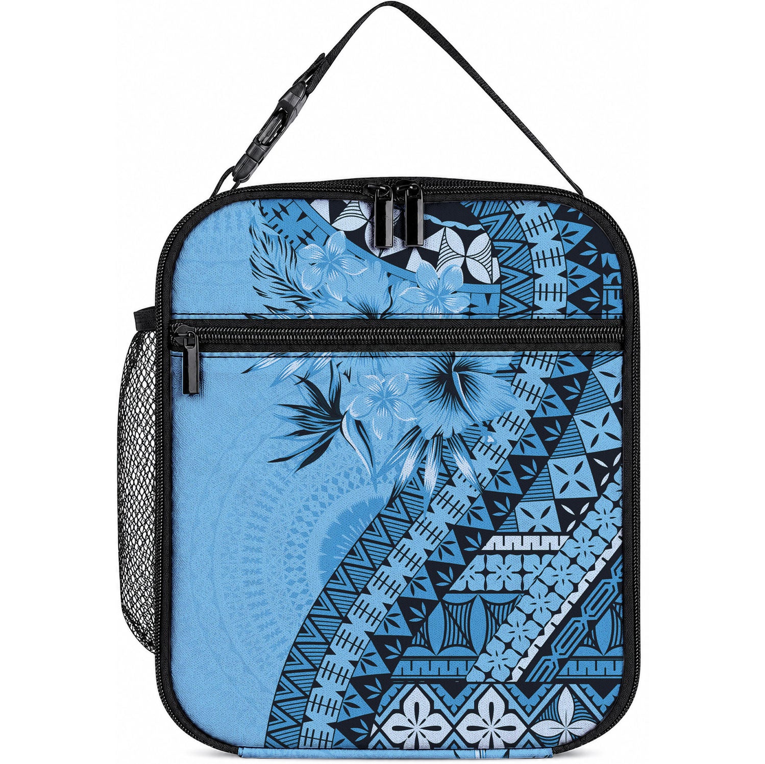 Bula Fiji Lunch Bag Turquoise Kaivity Masi Tapa
