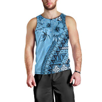 Bula Fiji Men Tank Top Turquoise Kaivity Masi Tapa