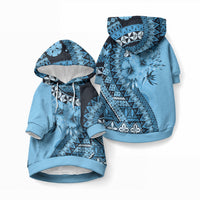 Bula Fiji Pet Hoodie Turquoise Kaivity Masi Tapa