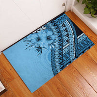 Bula Fiji Rubber Doormat Turquoise Kaivity Masi Tapa