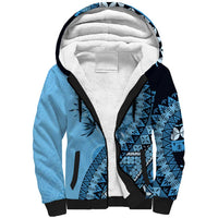Bula Fiji Sherpa Hoodie Turquoise Kaivity Masi Tapa LT7 Unisex Turquoise - Polynesian Pride