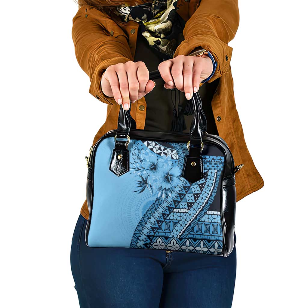 Bula Fiji Shoulder Handbag Turquoise Kaivity Masi Tapa