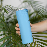 Bula Fiji Skinny Tumbler Turquoise Kaivity Masi Tapa