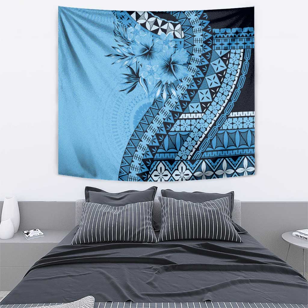 Bula Fiji Tapestry Turquoise Kaivity Masi Tapa