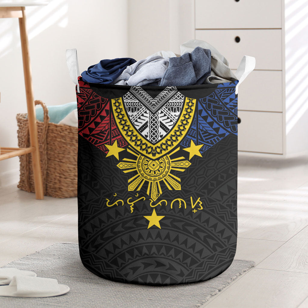Philippines Heritage Baybayin Mix Polynesian Laundry Basket