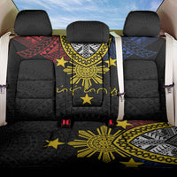 Philippines Heritage Baybayin Mix Polynesian Back Car Seat Cover LT7 One Size Black - Polynesian Pride