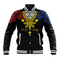 Philippines Heritage Baybayin Mix Polynesian Baseball Jacket