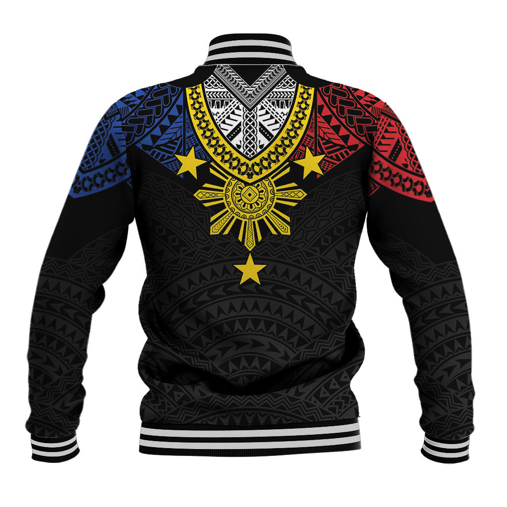 Philippines Heritage Baybayin Mix Polynesian Baseball Jacket