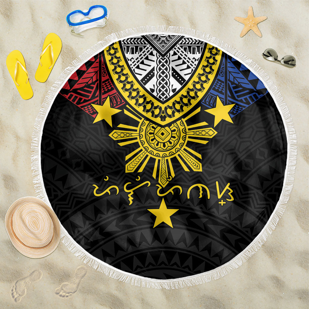 Philippines Heritage Baybayin Mix Polynesian Beach Blanket