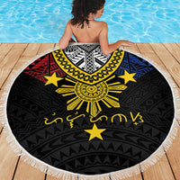 Philippines Heritage Baybayin Mix Polynesian Beach Blanket