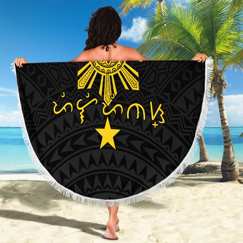 Philippines Heritage Baybayin Mix Polynesian Beach Blanket