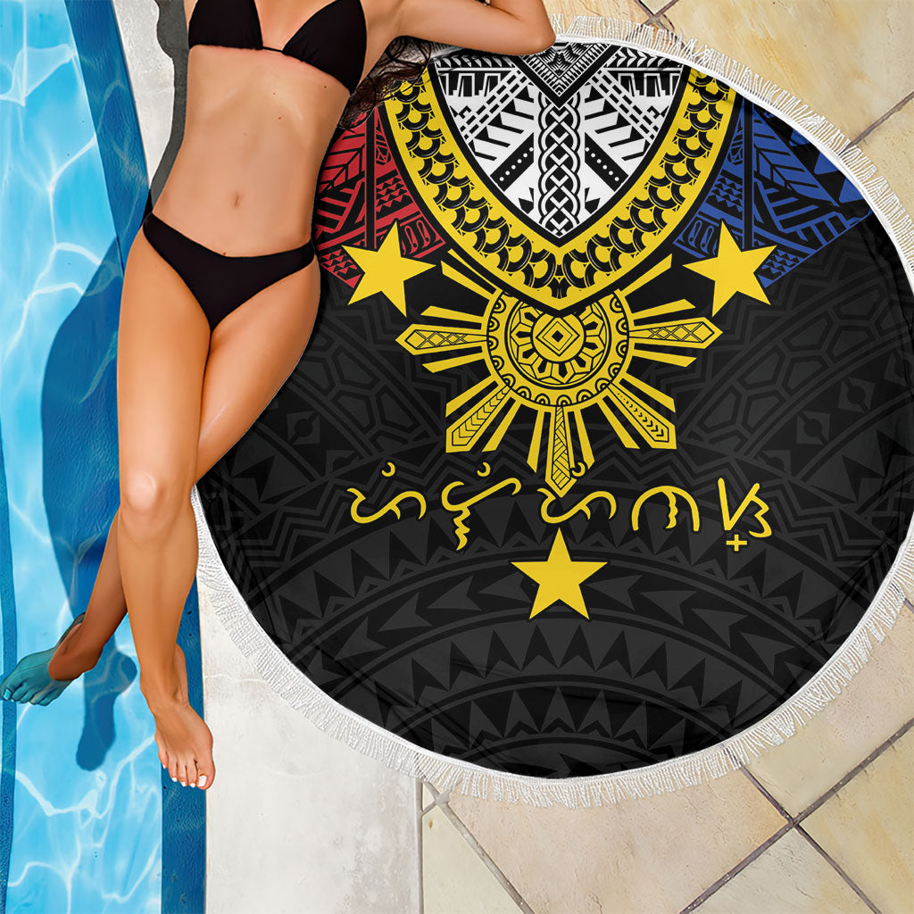 Philippines Heritage Baybayin Mix Polynesian Beach Blanket