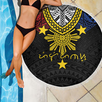 Philippines Heritage Baybayin Mix Polynesian Beach Blanket