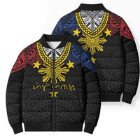 Philippines Heritage Baybayin Mix Polynesian Bomber Puffer Jacket