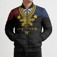 Philippines Heritage Baybayin Mix Polynesian Bomber Puffer Jacket