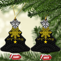 Philippines Heritage Baybayin Mix Polynesian Ceramic Ornament LT7 Christmas Tree Black - Polynesian Pride