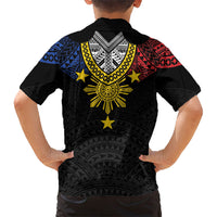 Philippines Heritage Baybayin Mix Polynesian Family Matching Off Shoulder Short Dress and Hawaiian Shirt LT7 - Polynesian Pride