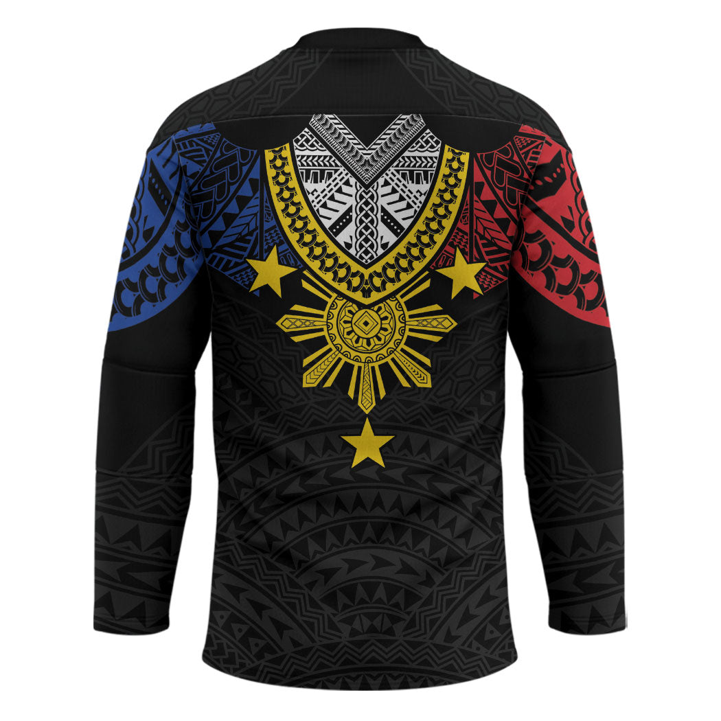 Philippines Heritage Baybayin Mix Polynesian Hockey Jersey