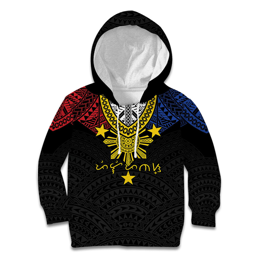 Philippines Heritage Baybayin Mix Polynesian Kid Hoodie