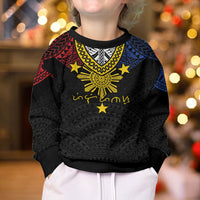 Philippines Heritage Baybayin Mix Polynesian Kid Ugly Christmas Sweater LT7 - Polynesian Pride