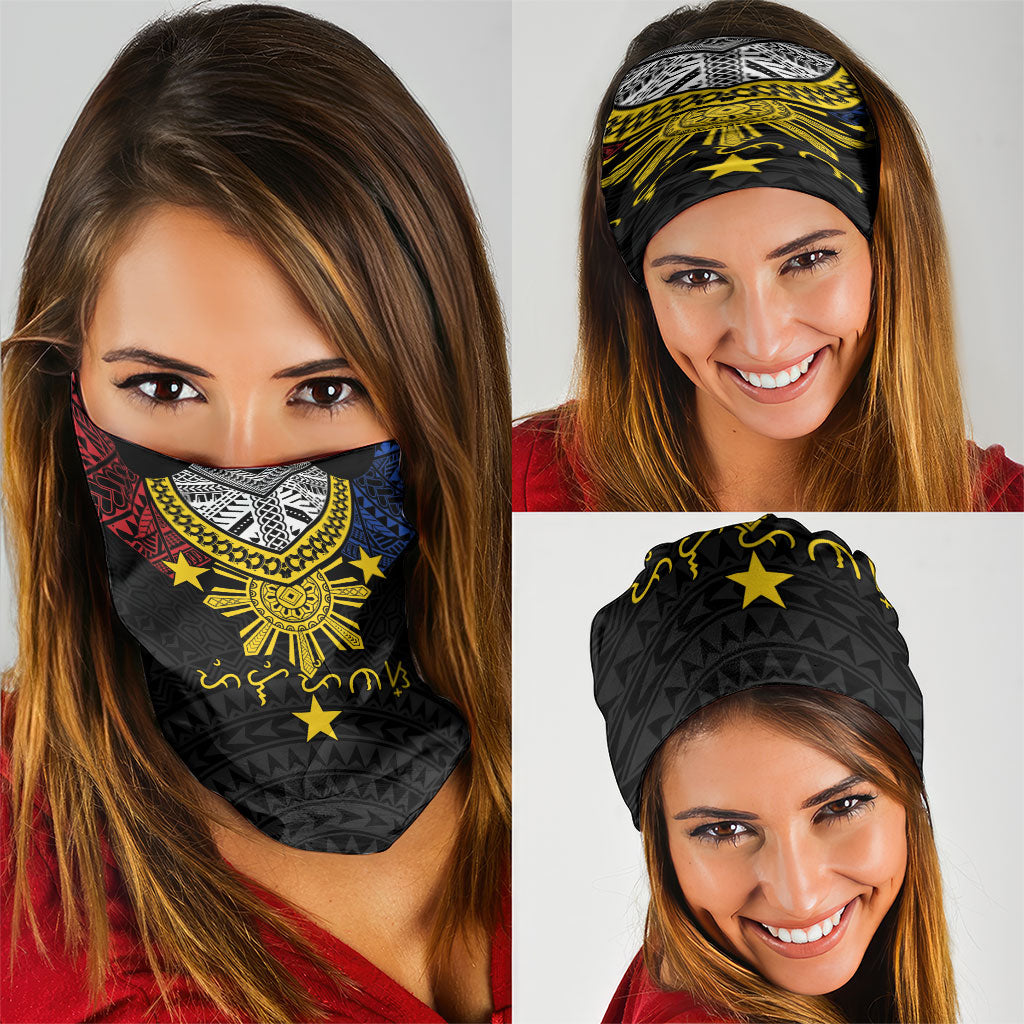 Philippines Heritage Baybayin Mix Polynesian Neck Gaiter LT7 - Polynesian Pride