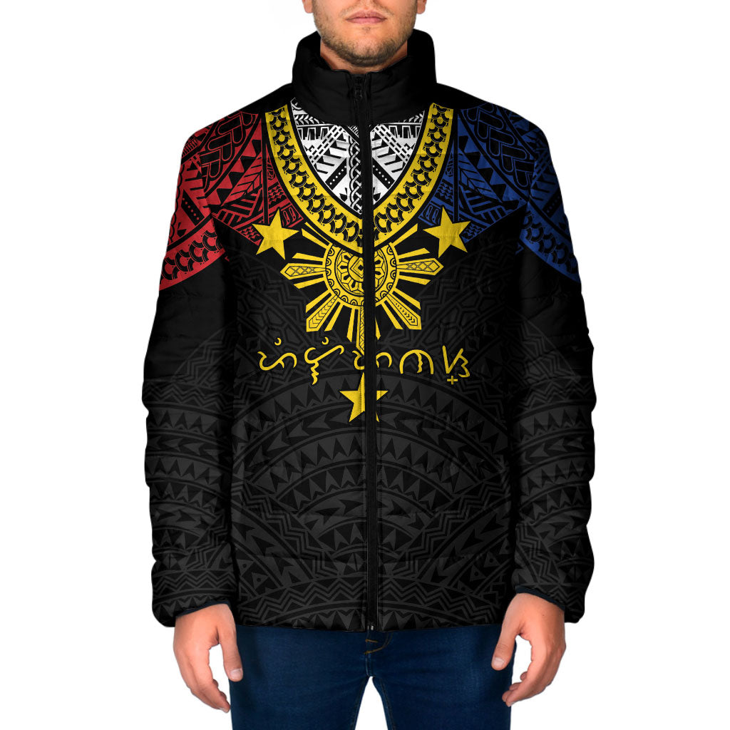 Philippines Heritage Baybayin Mix Polynesian Padded Jacket