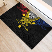 Philippines Heritage Baybayin Mix Polynesian Rubber Doormat LT7 - Polynesian Pride