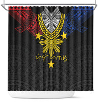 Philippines Heritage Baybayin Mix Polynesian Shower Curtain