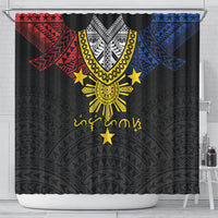Philippines Heritage Baybayin Mix Polynesian Shower Curtain