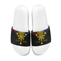 Philippines Heritage Baybayin Mix Polynesian Slide Sandals LT7 Black - Polynesian Pride