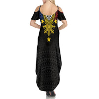 Philippines Heritage Baybayin Mix Polynesian Summer Maxi Dress