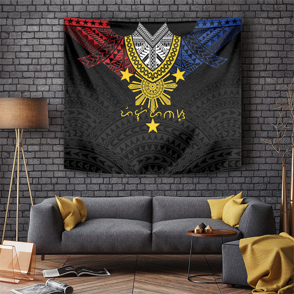 Philippines Heritage Baybayin Mix Polynesian Tapestry