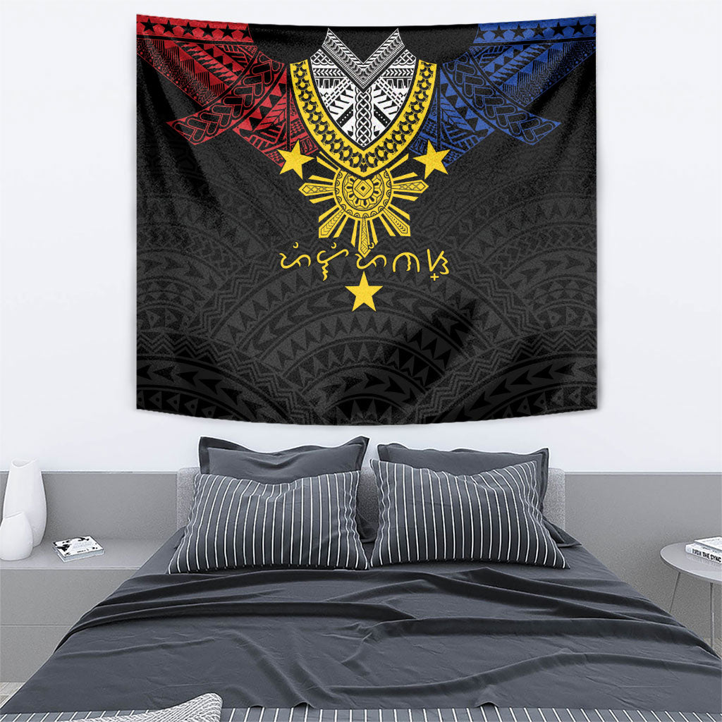 Philippines Heritage Baybayin Mix Polynesian Tapestry