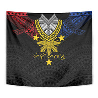 Philippines Heritage Baybayin Mix Polynesian Tapestry