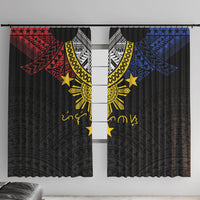 Philippines Heritage Baybayin Mix Polynesian Window Curtain