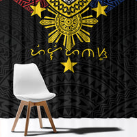 Philippines Heritage Baybayin Mix Polynesian Window Curtain