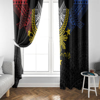 Philippines Heritage Baybayin Mix Polynesian Window Curtain