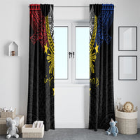 Philippines Heritage Baybayin Mix Polynesian Window Curtain