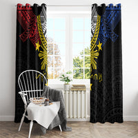 Philippines Heritage Baybayin Mix Polynesian Window Curtain