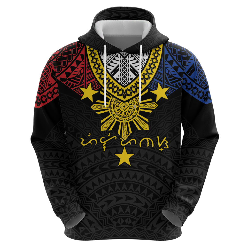 Philippines Heritage Baybayin Mix Polynesian Zip Hoodie