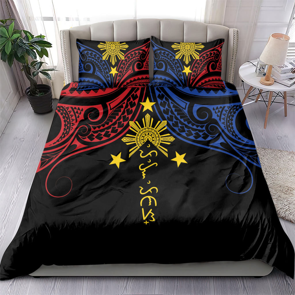 Philippines Heritage Bedding Set Baybayin Philipinas Sun