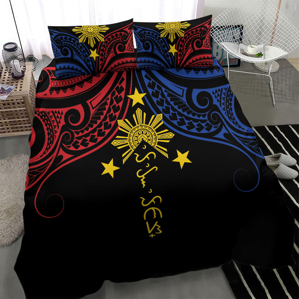 Philippines Heritage Bedding Set Baybayin Philipinas Sun