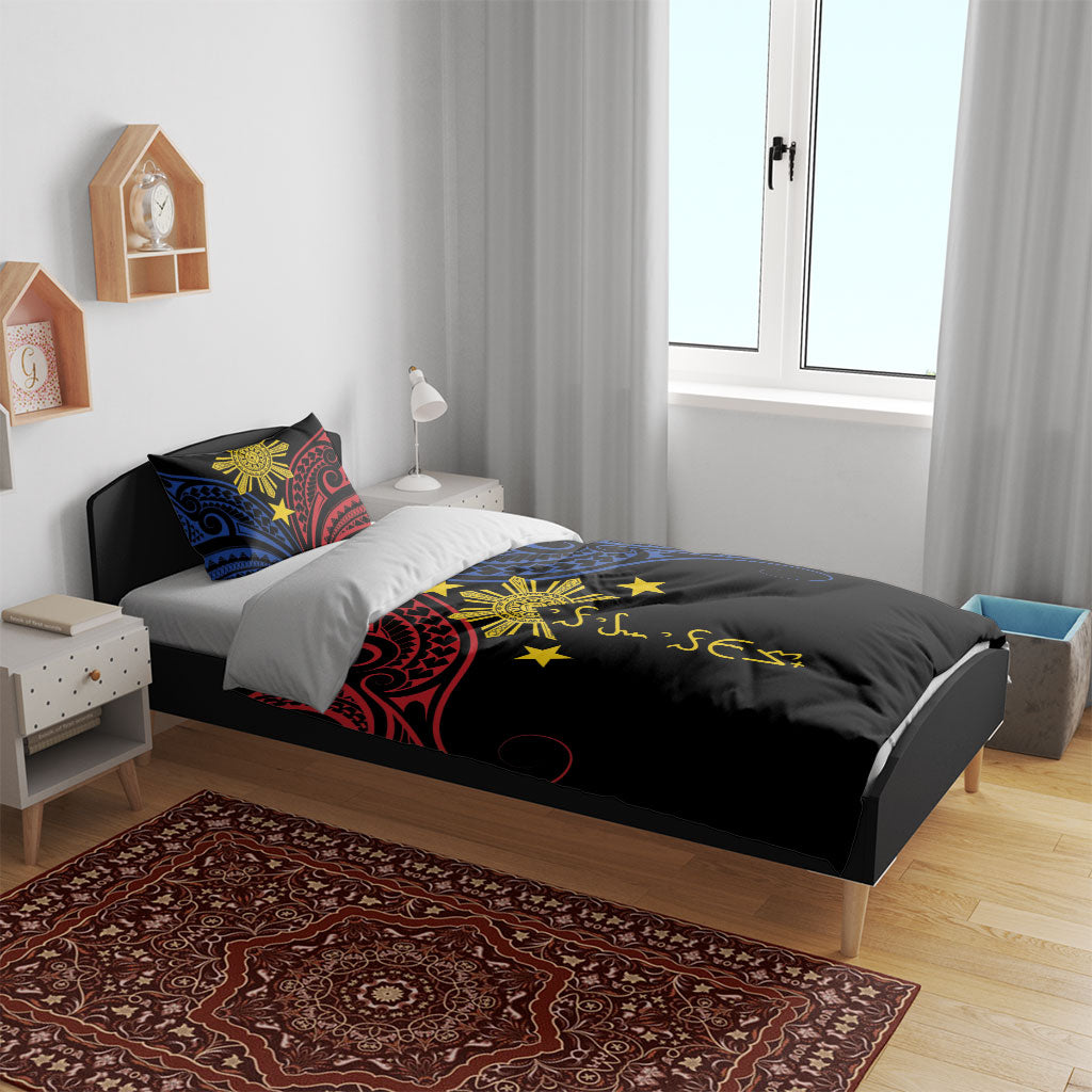Philippines Heritage Bedding Set Baybayin Philipinas Sun