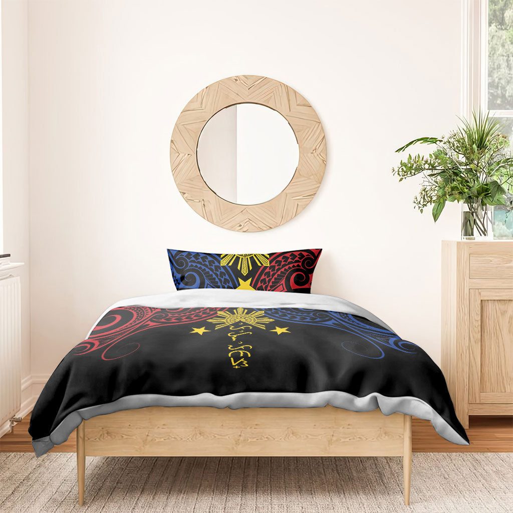 Philippines Heritage Bedding Set Baybayin Philipinas Sun