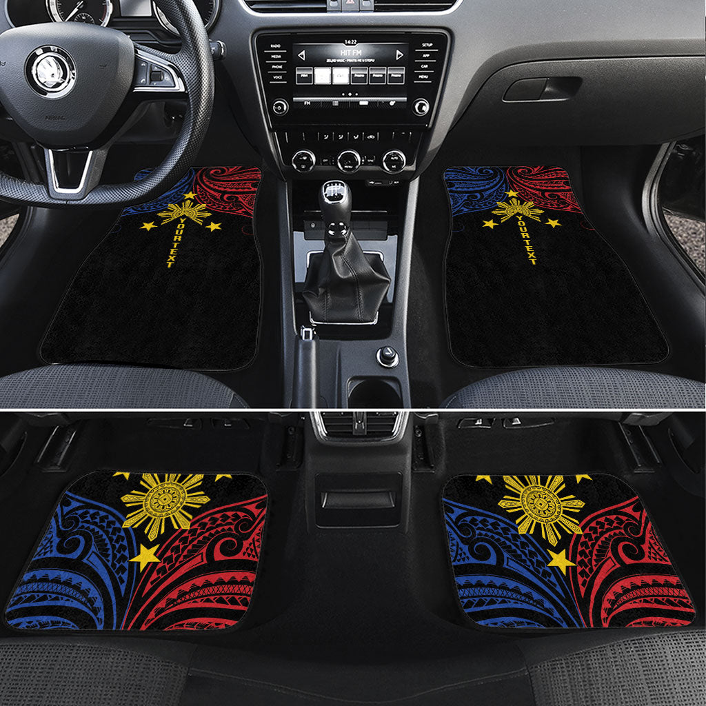 Philippines Heritage Personalized Car Mats Baybayin Philipinas Sun