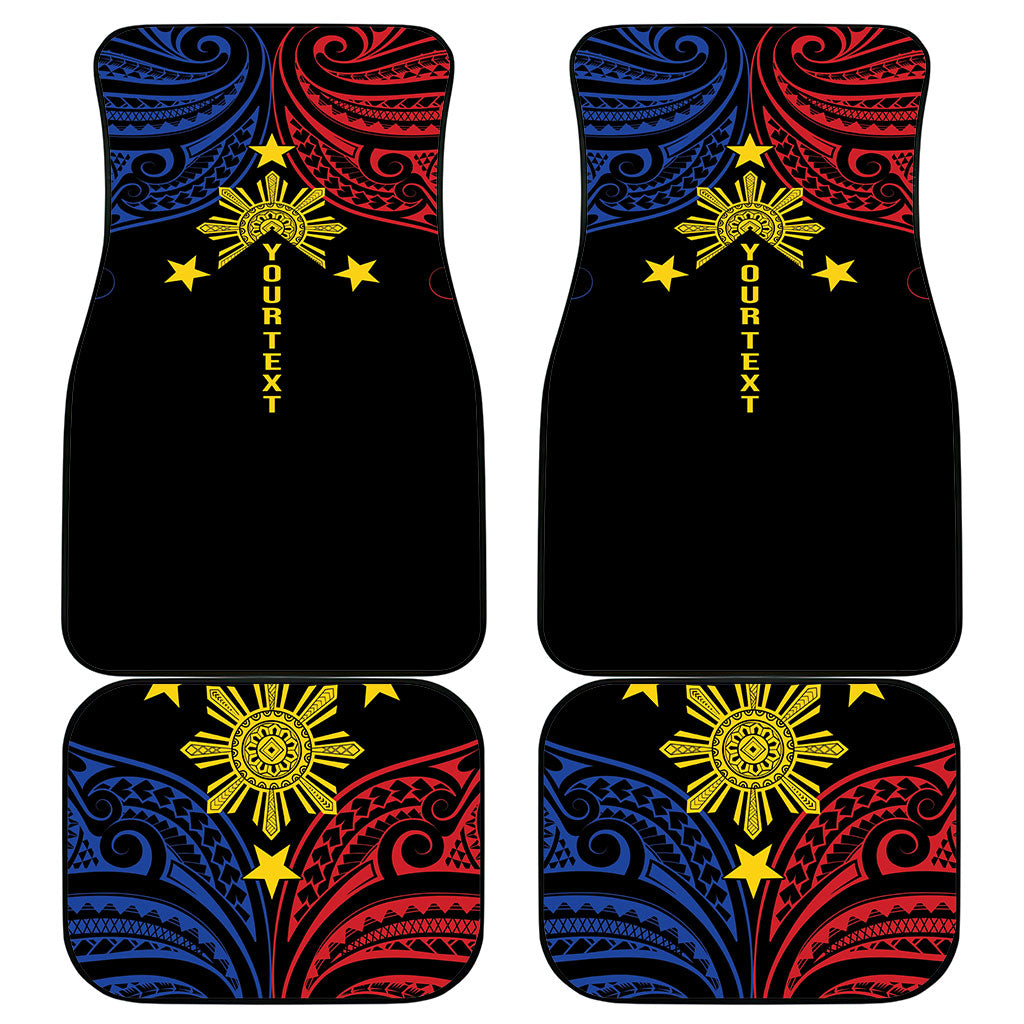 Philippines Heritage Personalized Car Mats Baybayin Philipinas Sun